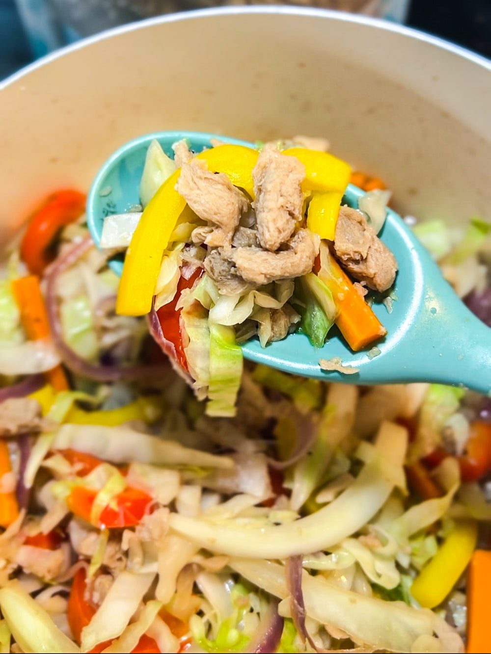 Pea Protein Cabbage Stir Fry